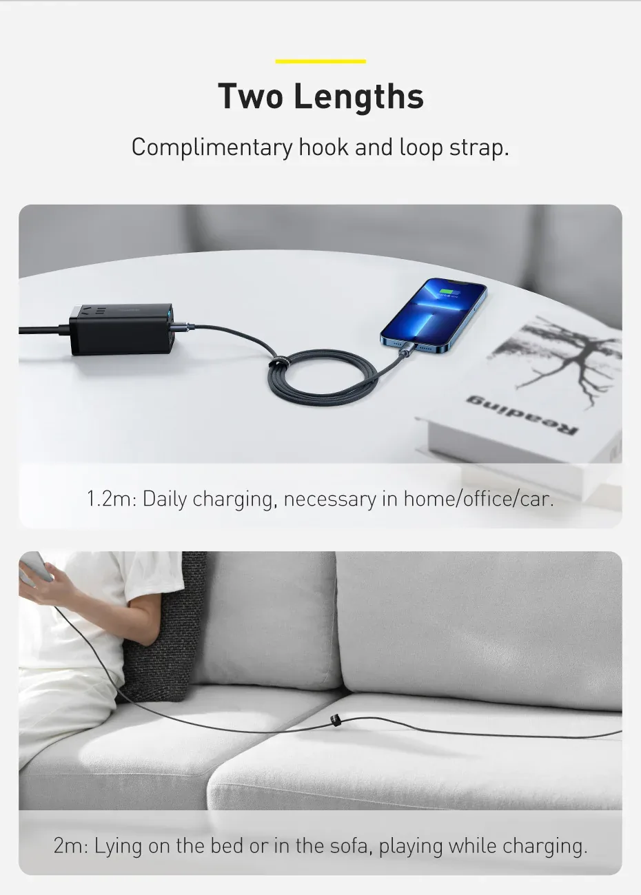 Baseus Crystal Shine Series USB-C To Lightning 20W Fast Charging Data Cable for Sale in Pakistan