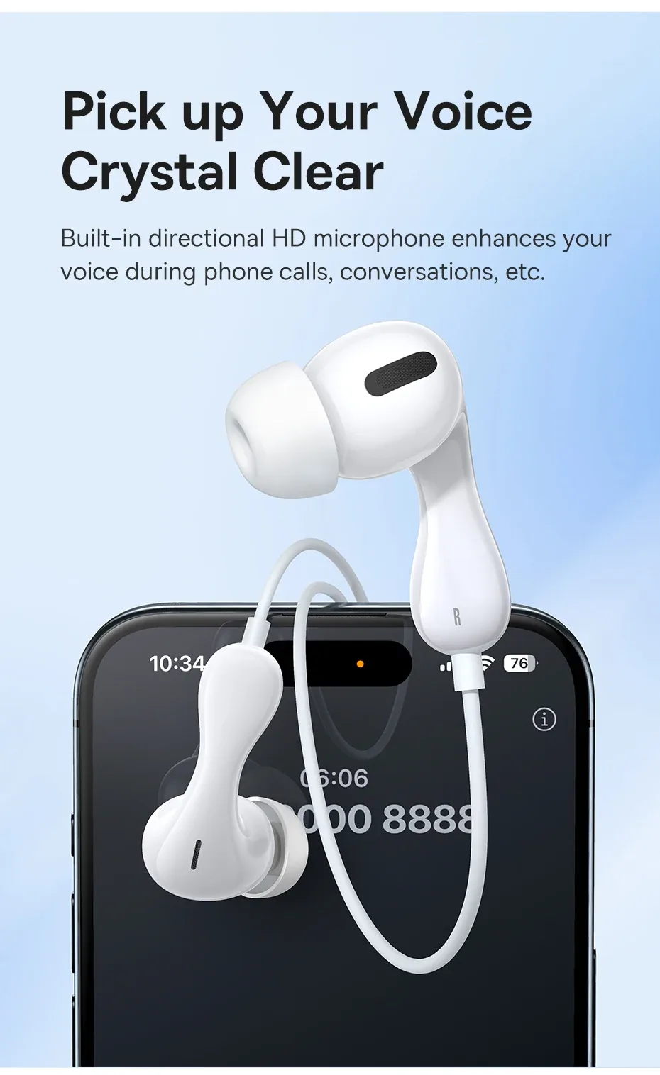 Baseus CZ20 Wired Earphone USB-C Black for Sale in Pakistan