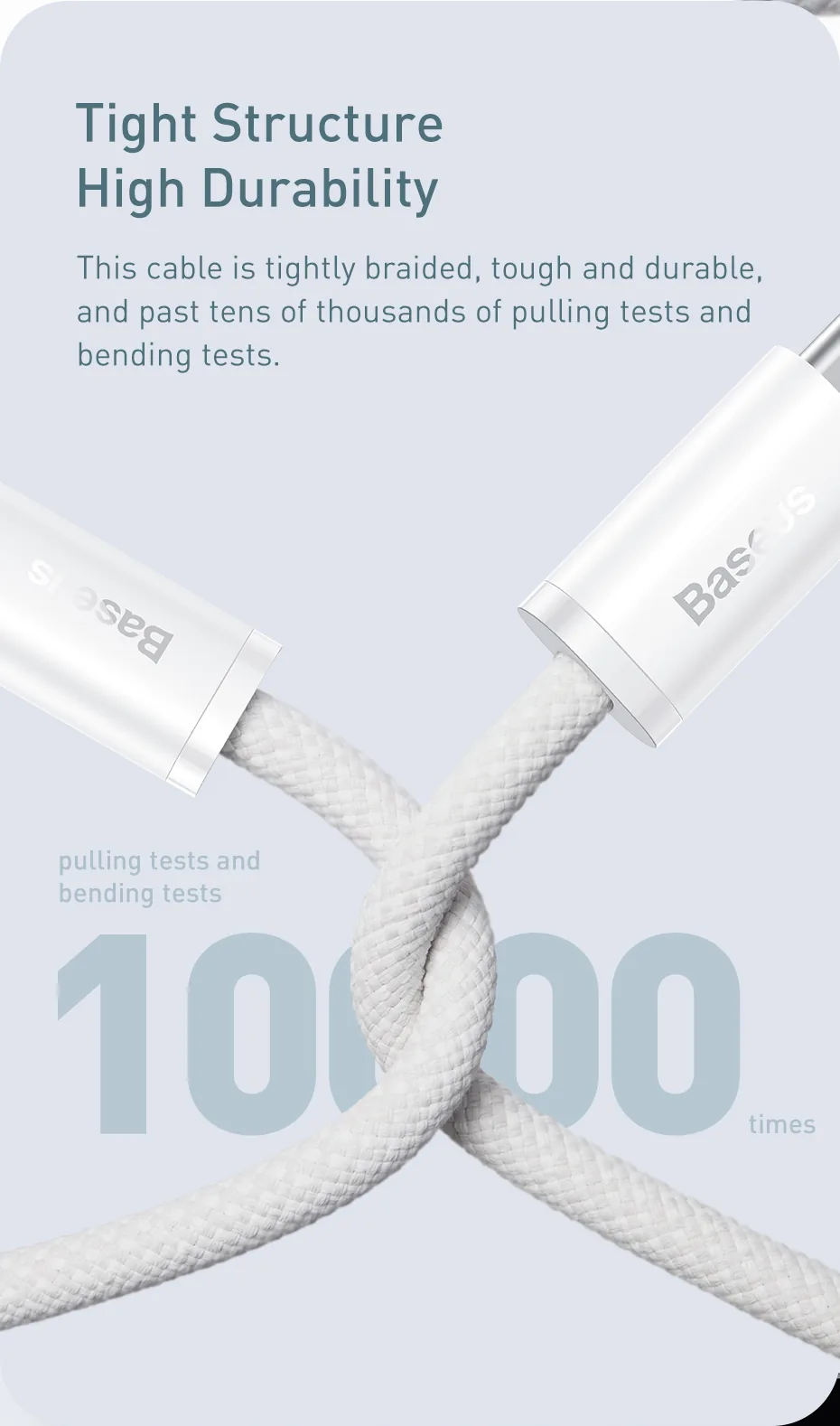 Baseus Dynamic Series Fast Charging Cable USB-C to USB-C 100W for Sale in Pakistan