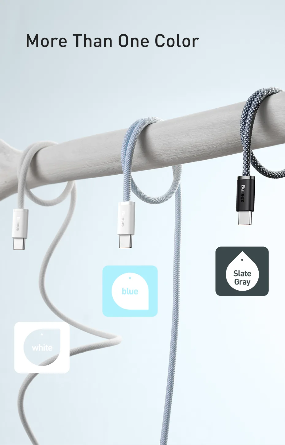 Baseus Dynamic Series Fast Charging Cable USB-C to USB-C 100W for Sale in Pakistan