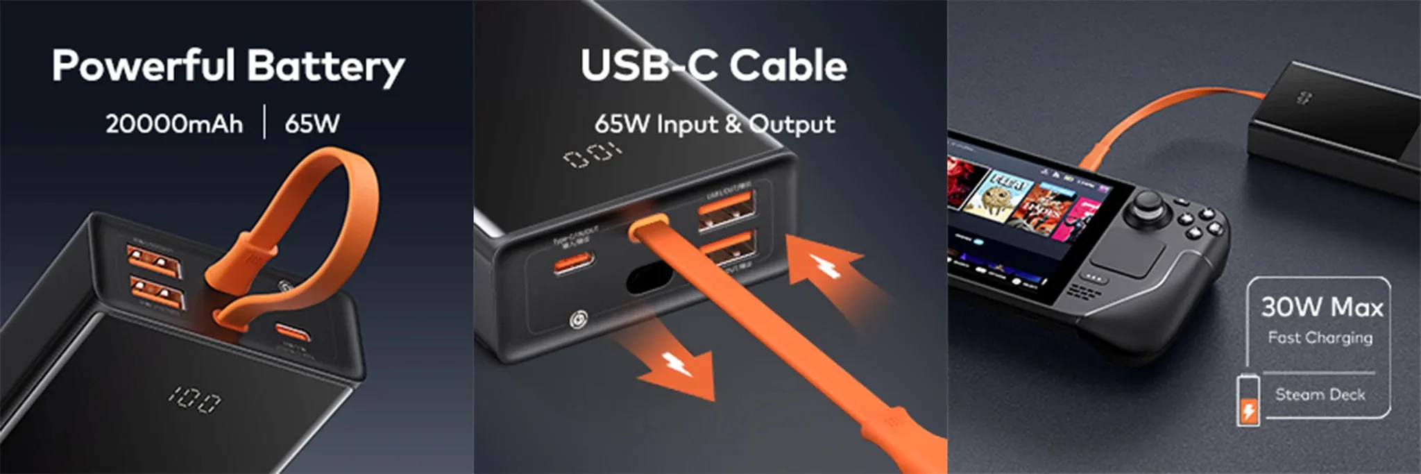 Baseus ELF Digital Display Fast Charging Power Bank 20000mAh 65W Black for Sale in Pakistan