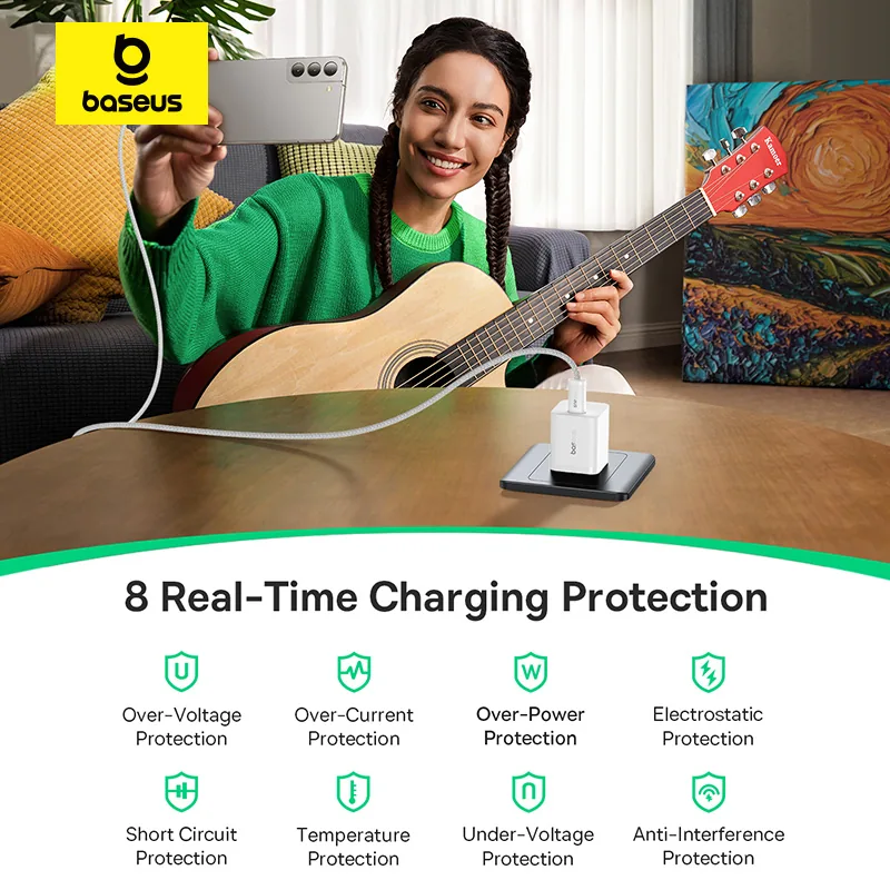 Baseus GaN5 Fast Charger 1C 25W US Cluster Black for Sale in Pakistan