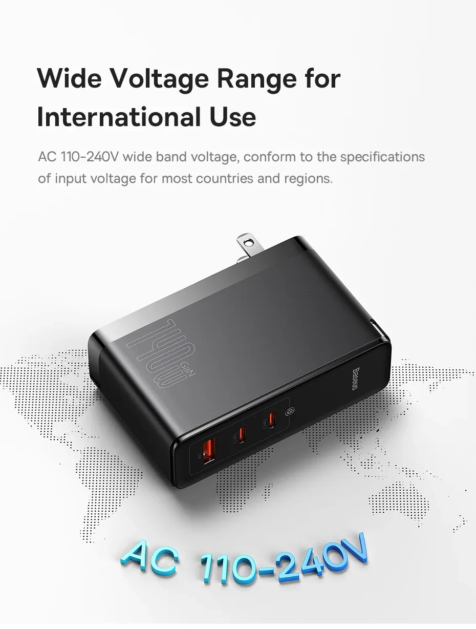 Baseus GaN5 Pro Fast Charger 2C+U 140W EU Black for Sale in Pakistan