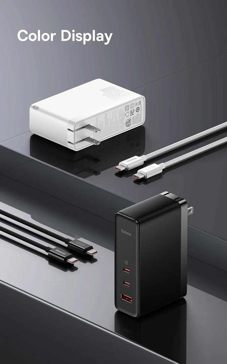 Baseus GaN5 Pro Fast Charger 2C+U 140W EU Black for Sale in Pakistan