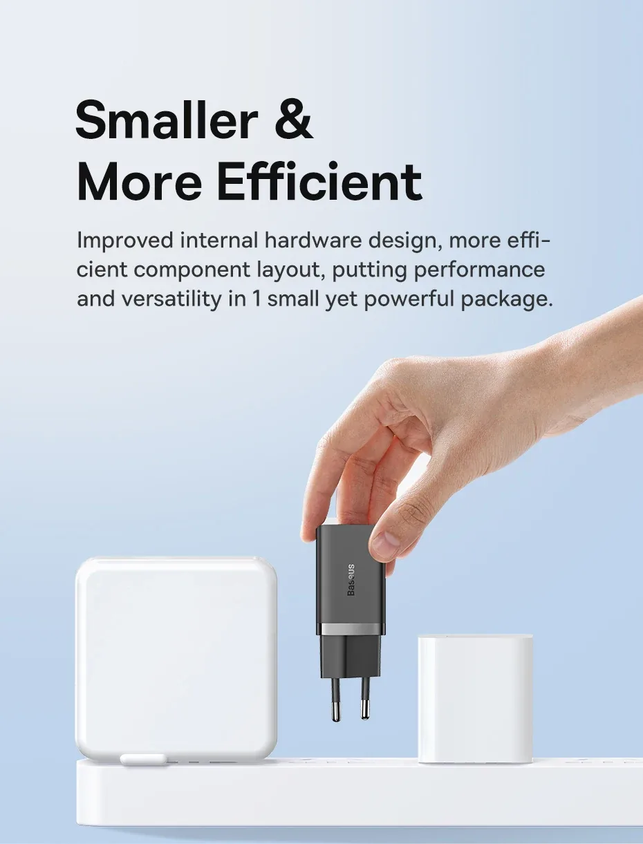 Baseus GaN5 Pro Fast Charger C+C 40W EU Black for Sale in Pakistan