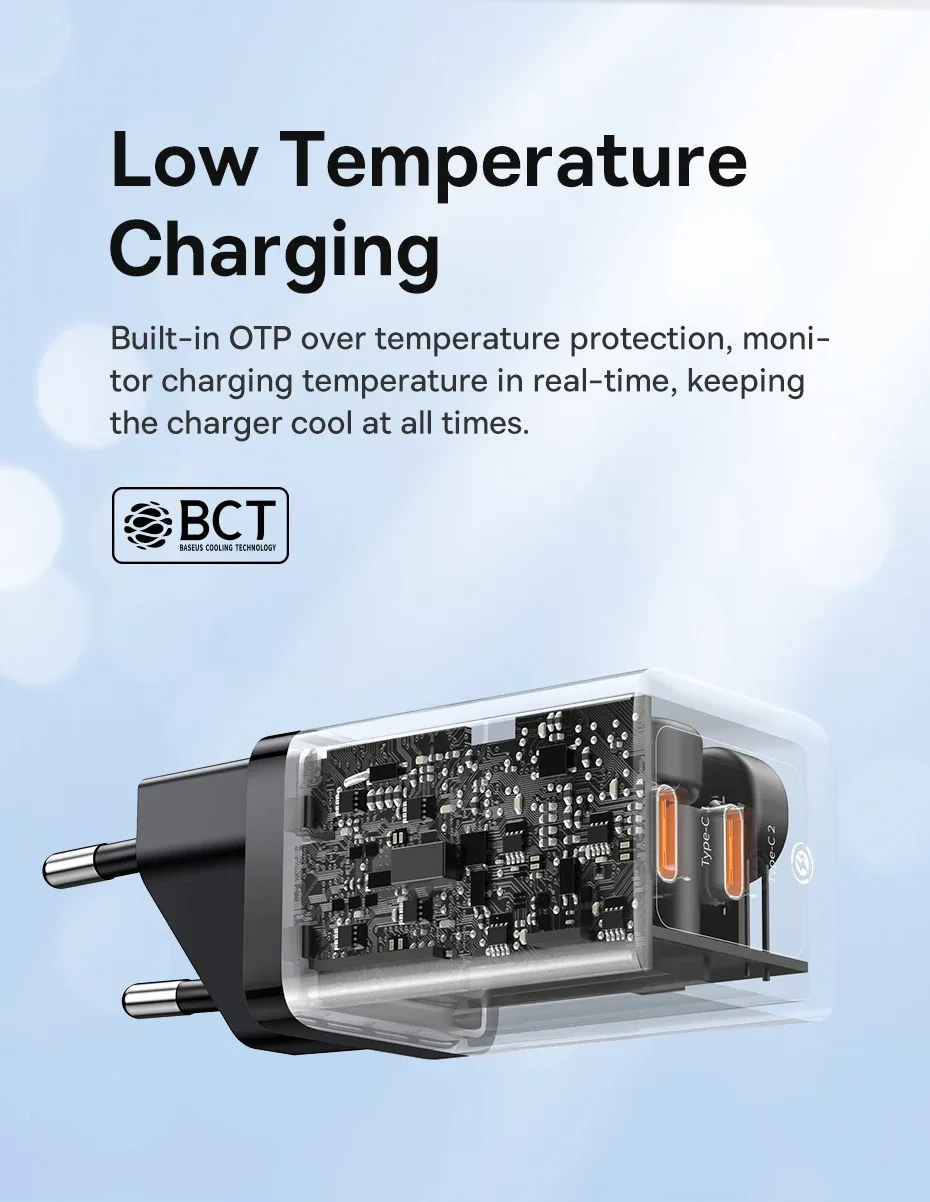 Baseus GaN5 Pro Fast Charger C+C 40W EU Black for Sale in Pakistan