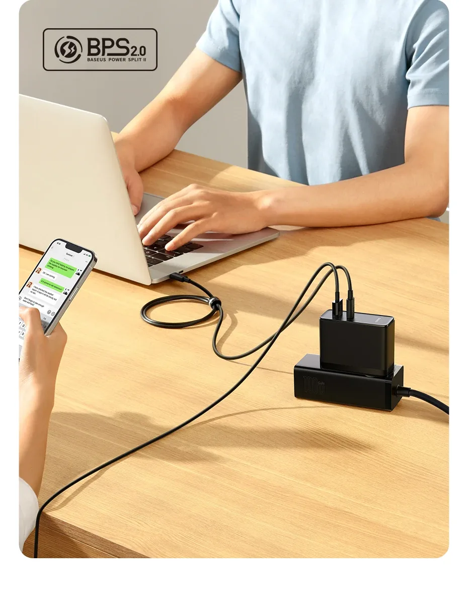 Baseus GaN5 Pro Fast Charger C+U 100W EU Black for Sale in Pakistan