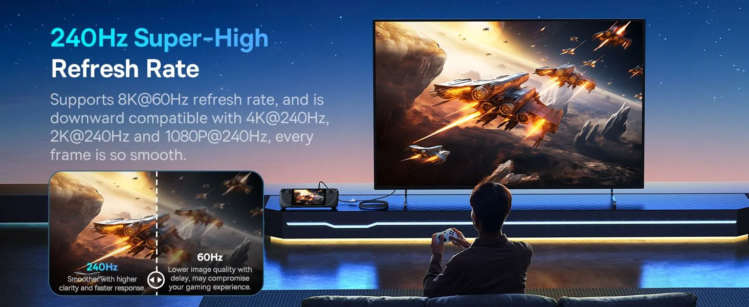 Baseus High Definition Series Type-C to DP 8K Adapter 2m Cluster Black for Sale in Pakistan