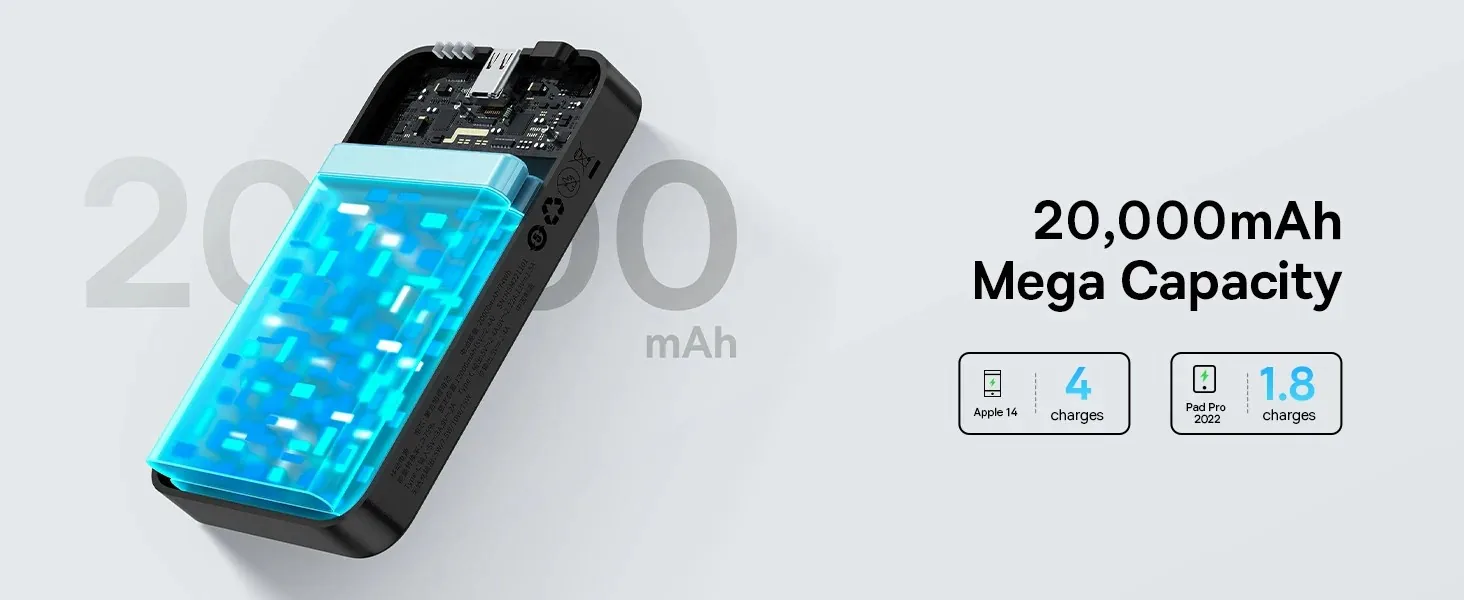 Baseus Magnetic Mini Wireless Power Bank 20000mAh 20W Black for Sale in Pakistan