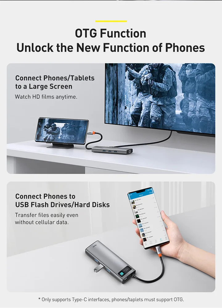 Baseus Metal Gleam Series 9 in 1 Multifunctional Type-C HUB Docking Station – CAHUB-CU0G for Sale in Pakistan