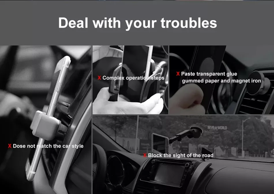 Baseus Osculum Type Gravity Car Mount Holder Black for Sale in Pakistan