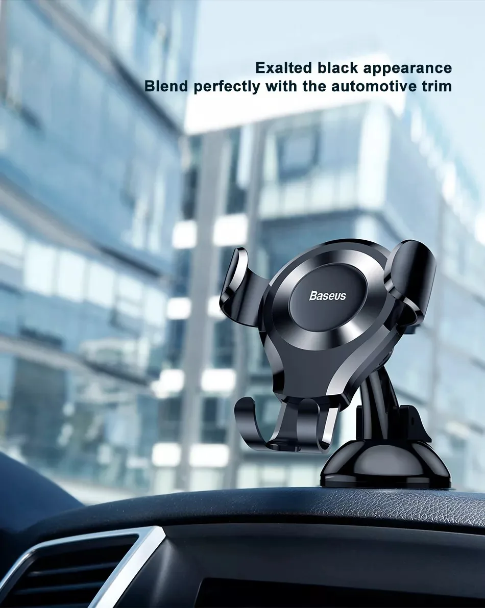 Baseus Osculum Type Gravity Car Mount Holder Black for Sale in Pakistan
