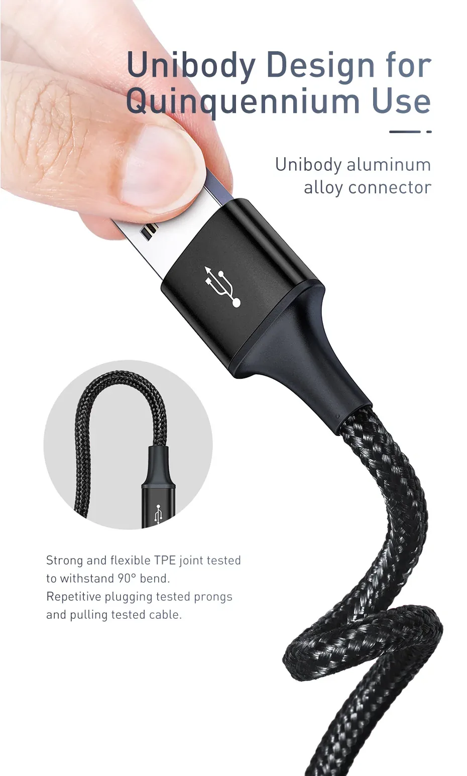 Baseus Rapid Series USB 3-in-1 Cable For IP+Micro+Type-C for Sale in Pakistan