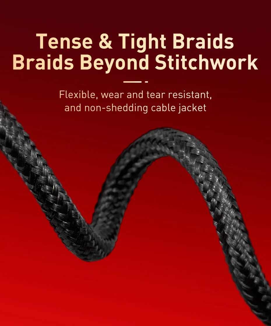 Baseus Rapid Series USB 3-in-1 Cable For IP+Micro+Type-C for Sale in Pakistan