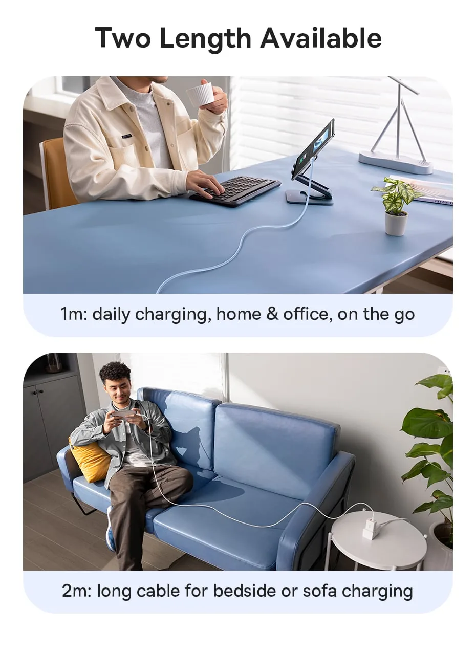 Baseus Silky Series Fast Charging Cable Type-C to IP 20W Moon White for Sale in Pakistan