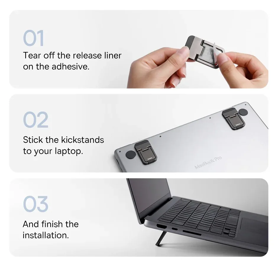 Baseus Slim Laptop Kickstand (2 PCS) Black for Sale in Pakistan