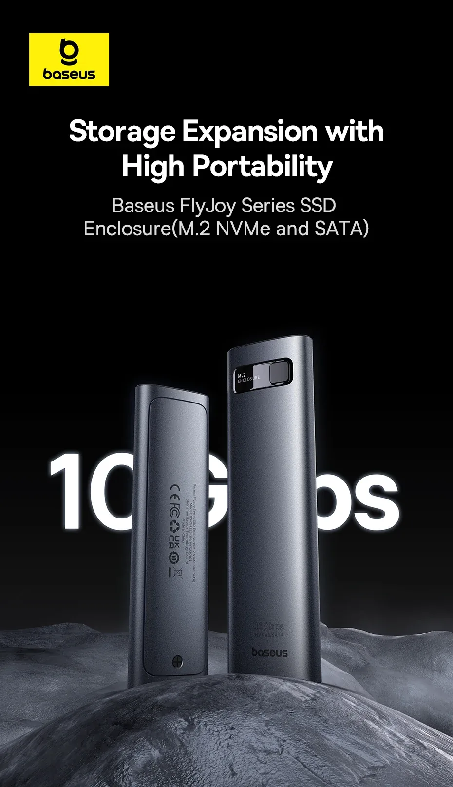 Baseus SSD Enclosure FlyJoy Series (M.2 NVMe and SATA) for Sale in Pakistan