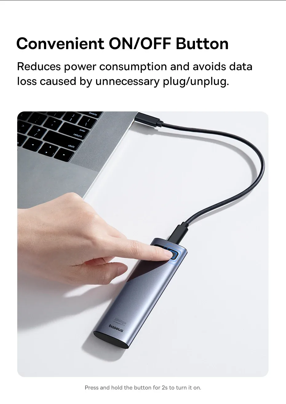 Baseus SSD Enclosure FlyJoy Series (M.2 NVMe and SATA) for Sale in Pakistan