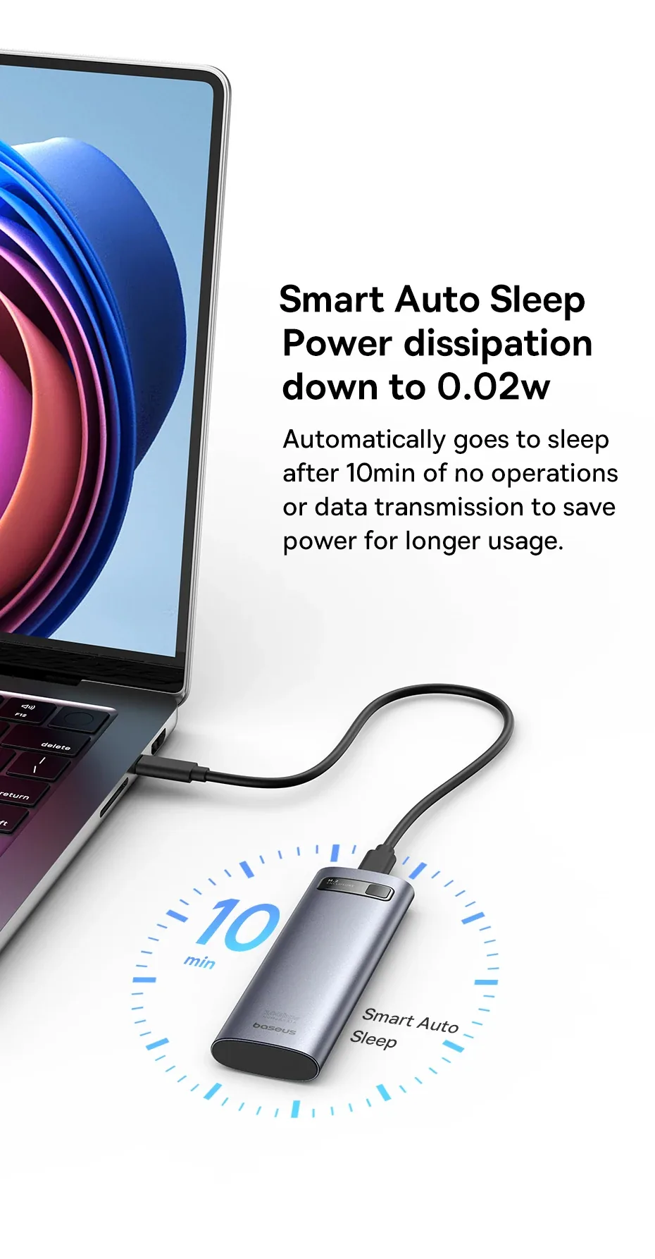 Baseus SSD Enclosure FlyJoy Series (M.2 NVMe and SATA) for Sale in Pakistan