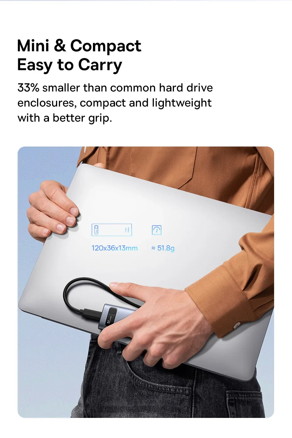 Baseus SSD Enclosure FlyJoy Series (M.2 NVMe and SATA) for Sale in Pakistan