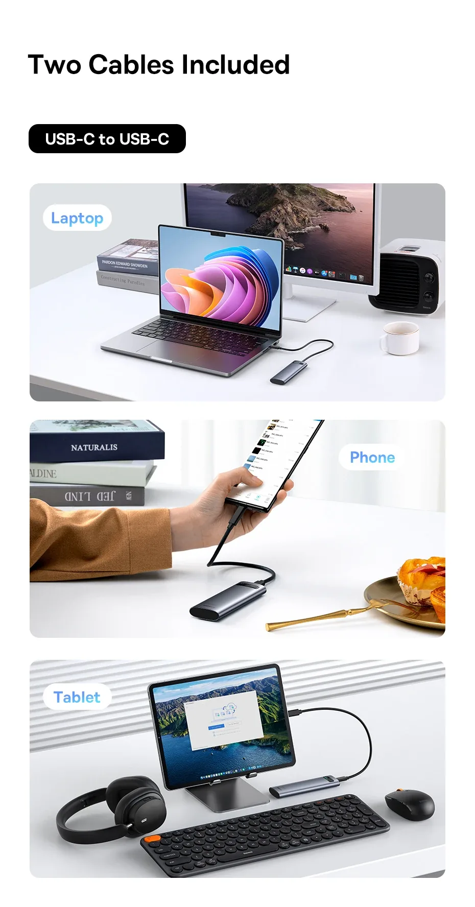 Baseus SSD Enclosure FlyJoy Series (M.2 NVMe and SATA) for Sale in Pakistan