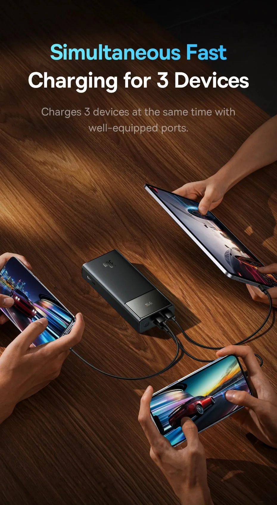 Baseus Star-Lord Digital Display Fast Charging Power Bank 10000mAh 30W Cluster Black for Sale in Pakistan