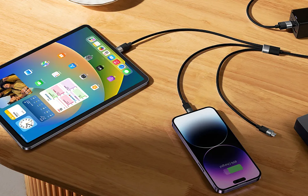 Baseus StarSpeed One-for-Three Fast Charge Cable USB-A to M+L+C 100W for Sale in Pakistan