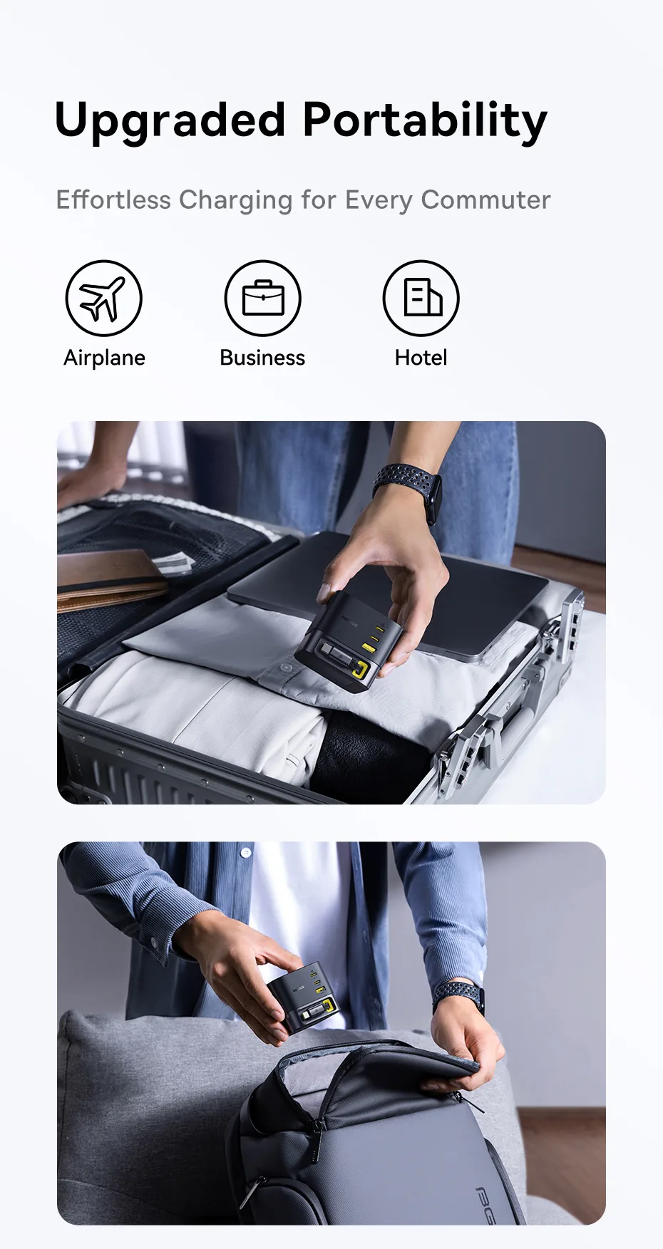 Baseus Super Gan 100W USB-C Retractable Cable Desktop Charger for Sale in Pakistan