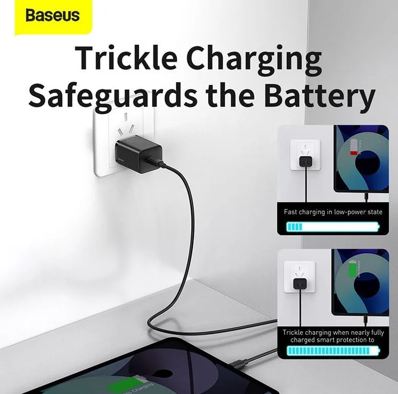 Baseus Super Si Quick Charger IC 30W CN Black for Sale in Pakistan