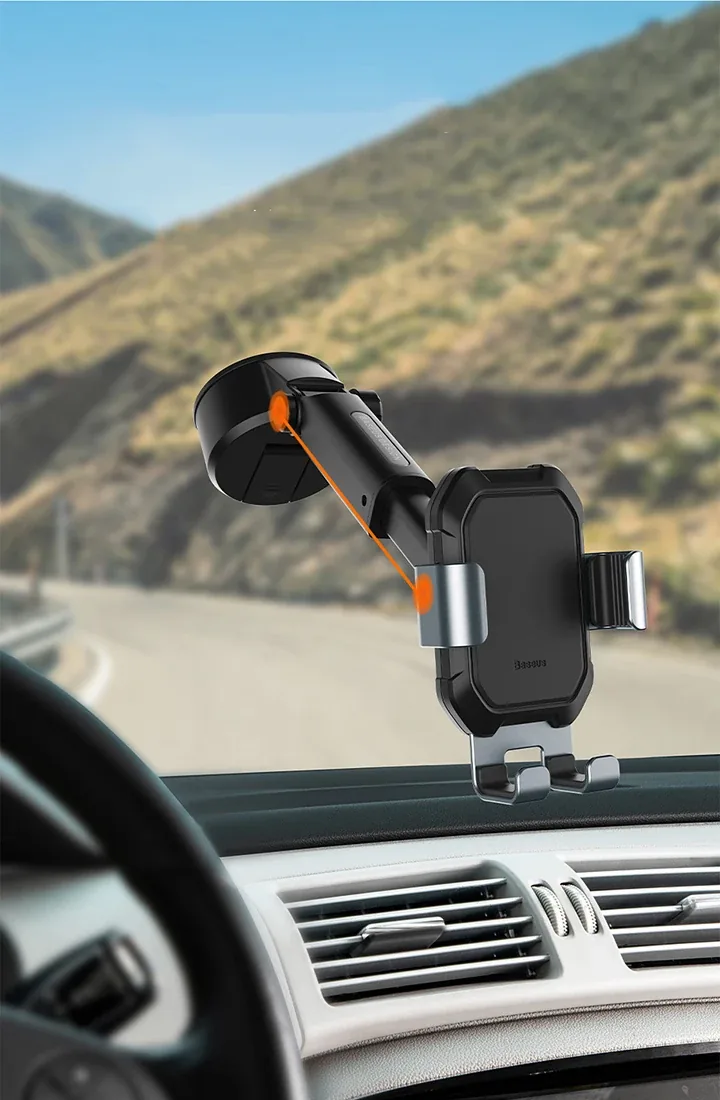 Baseus Tank Gravity Car Mount Holder With Suction Base Tarnish Black for Sale in Pakistan