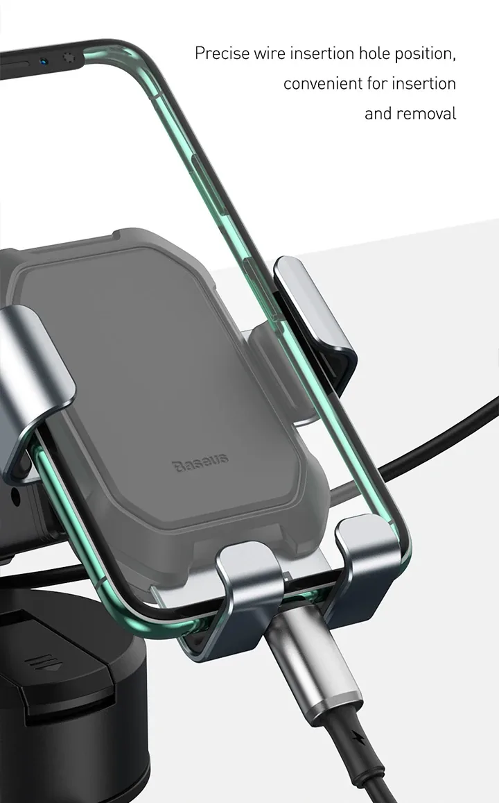 Baseus Tank Gravity Car Mount Holder With Suction Base Tarnish Black for Sale in Pakistan