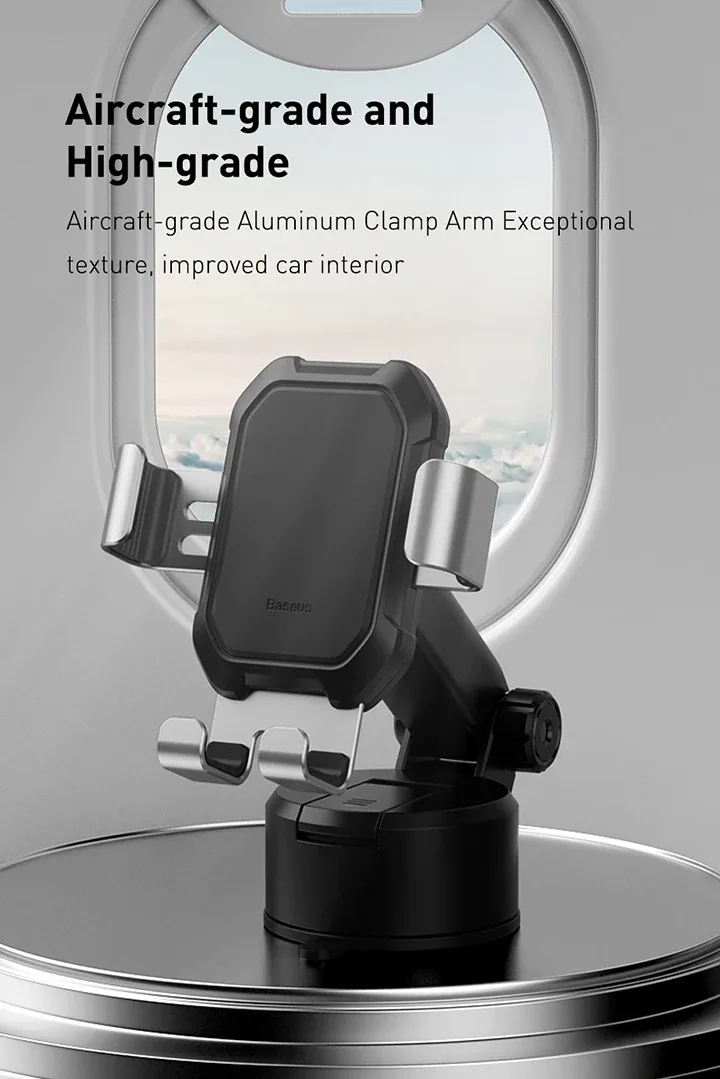 Baseus Tank Gravity Car Mount Holder With Suction Base Tarnish Black for Sale in Pakistan