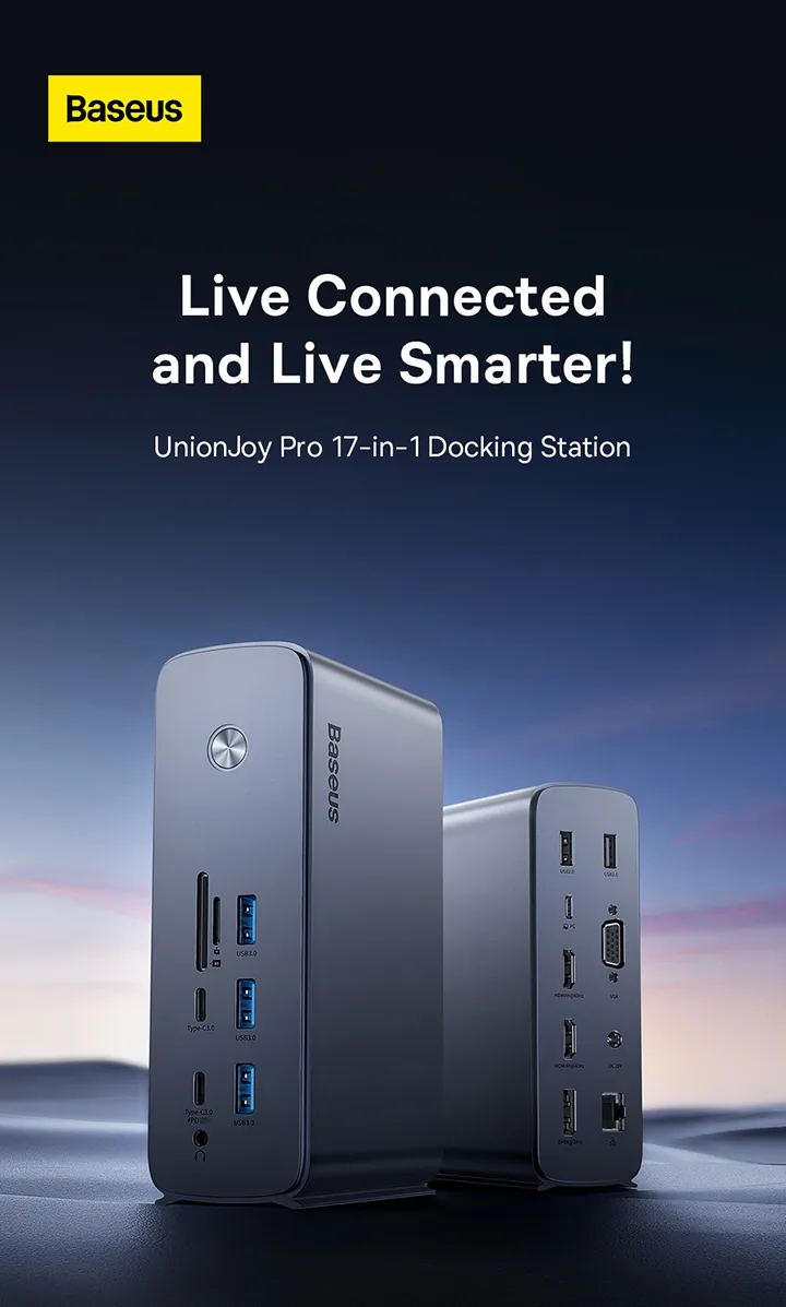 Baseus UnionJoy Pro 17 Port Four-Screen Multifunctional HUB Docking Station for Sale in Pakistan