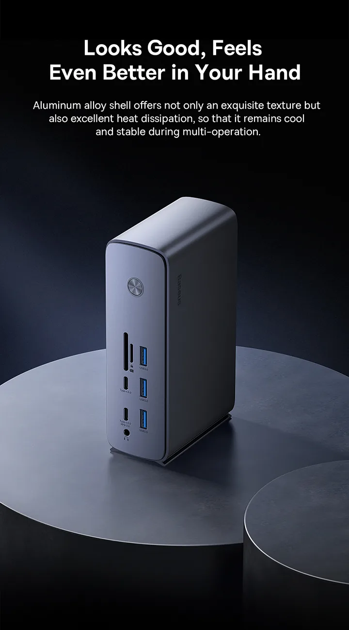 Baseus UnionJoy Pro 17 Port Four-Screen Multifunctional HUB Docking Station for Sale in Pakistan