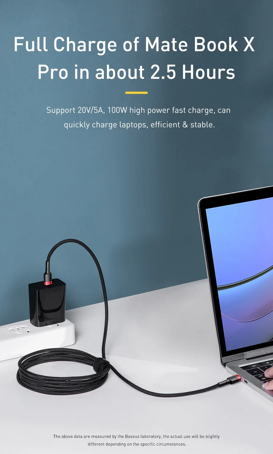Baseus USB-C to USB-C PD QC Cable 100W 5A 2Meters for Sale in Pakistan