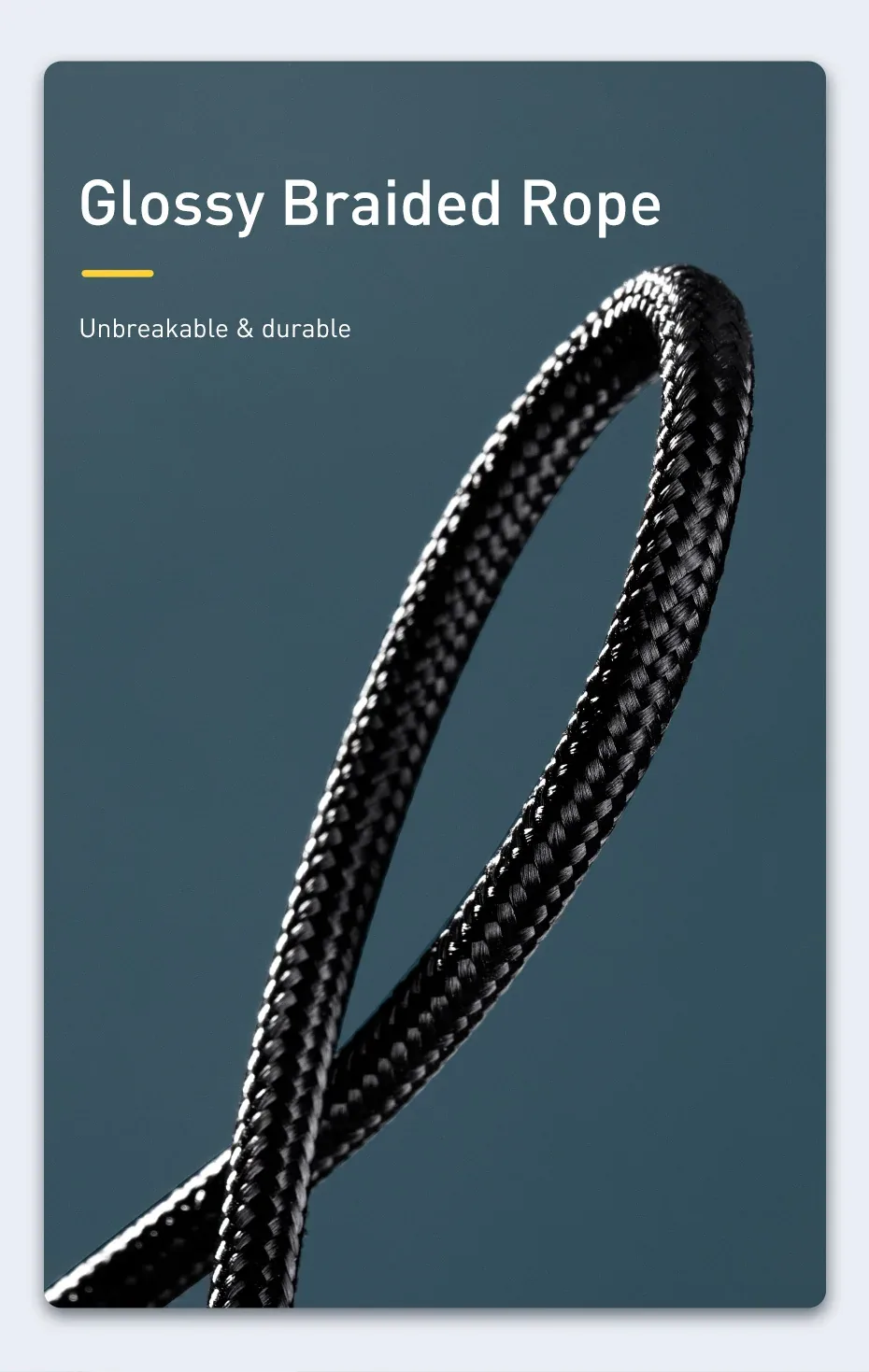 Baseus USB-C to USB-C PD QC Cable 100W 5A 2Meters for Sale in Pakistan