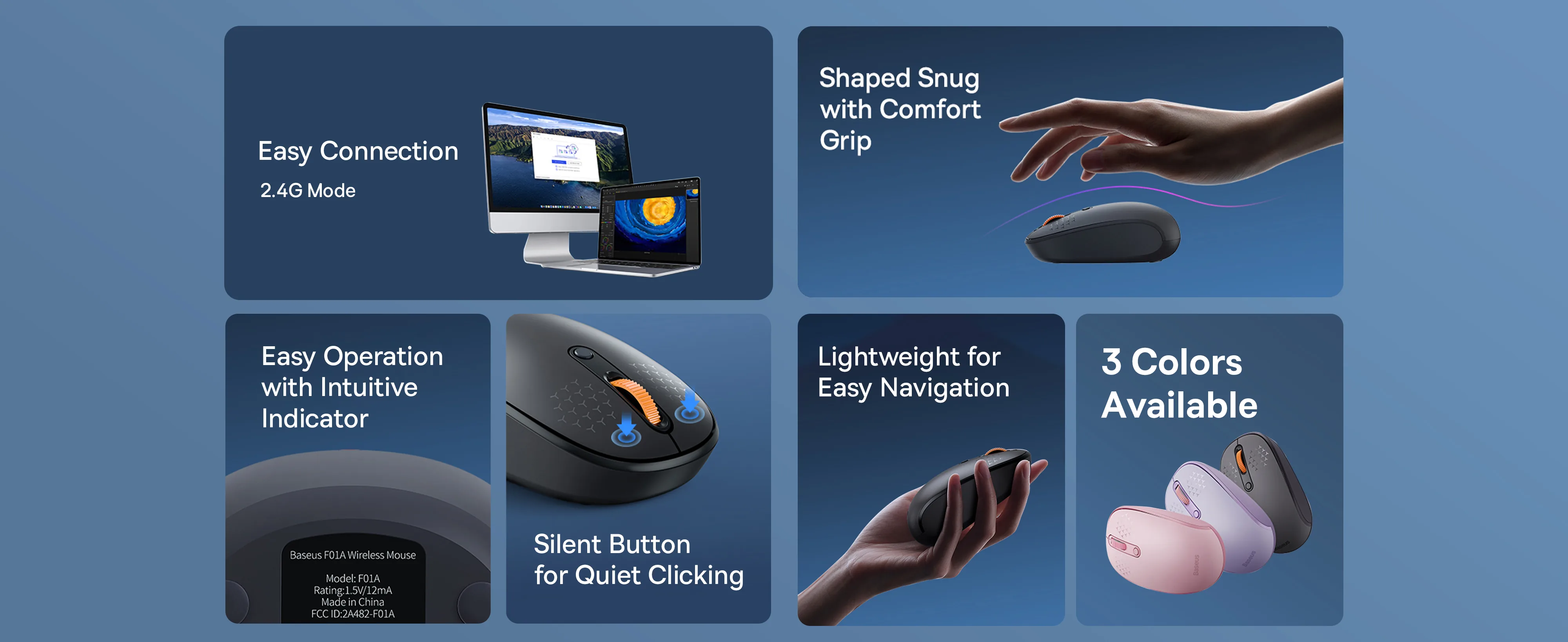 Baseus Wireless Mouse F01A for Sale in Pakistan