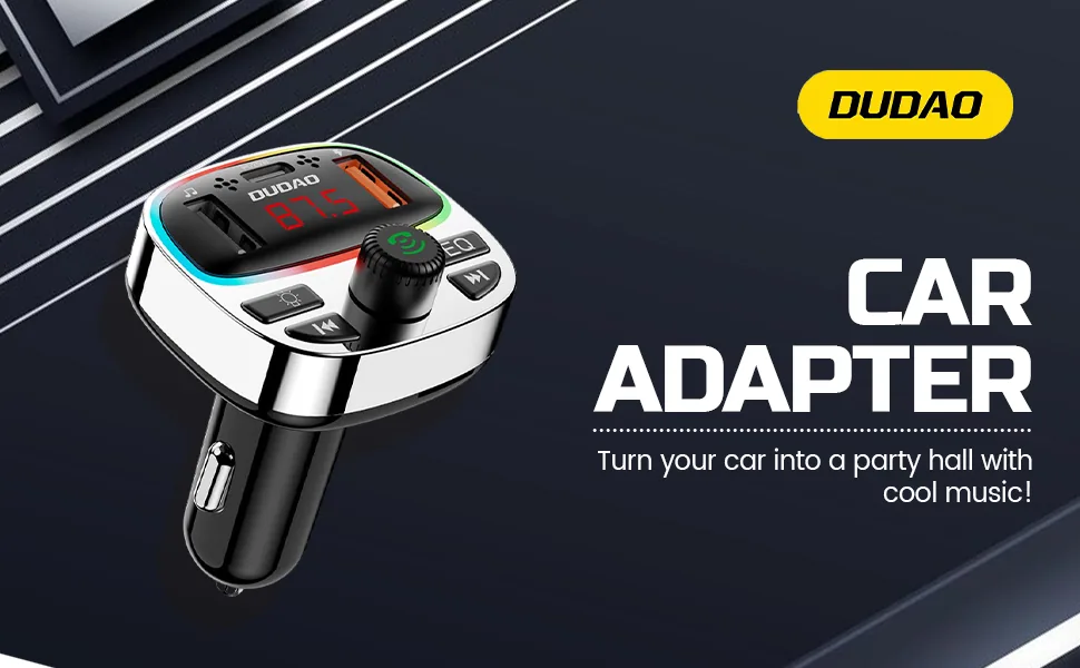 DUDAO R2PRO+ Bluetooth 5.3 FM Transmitter Car Adapter 49W for Sale in Pakistan