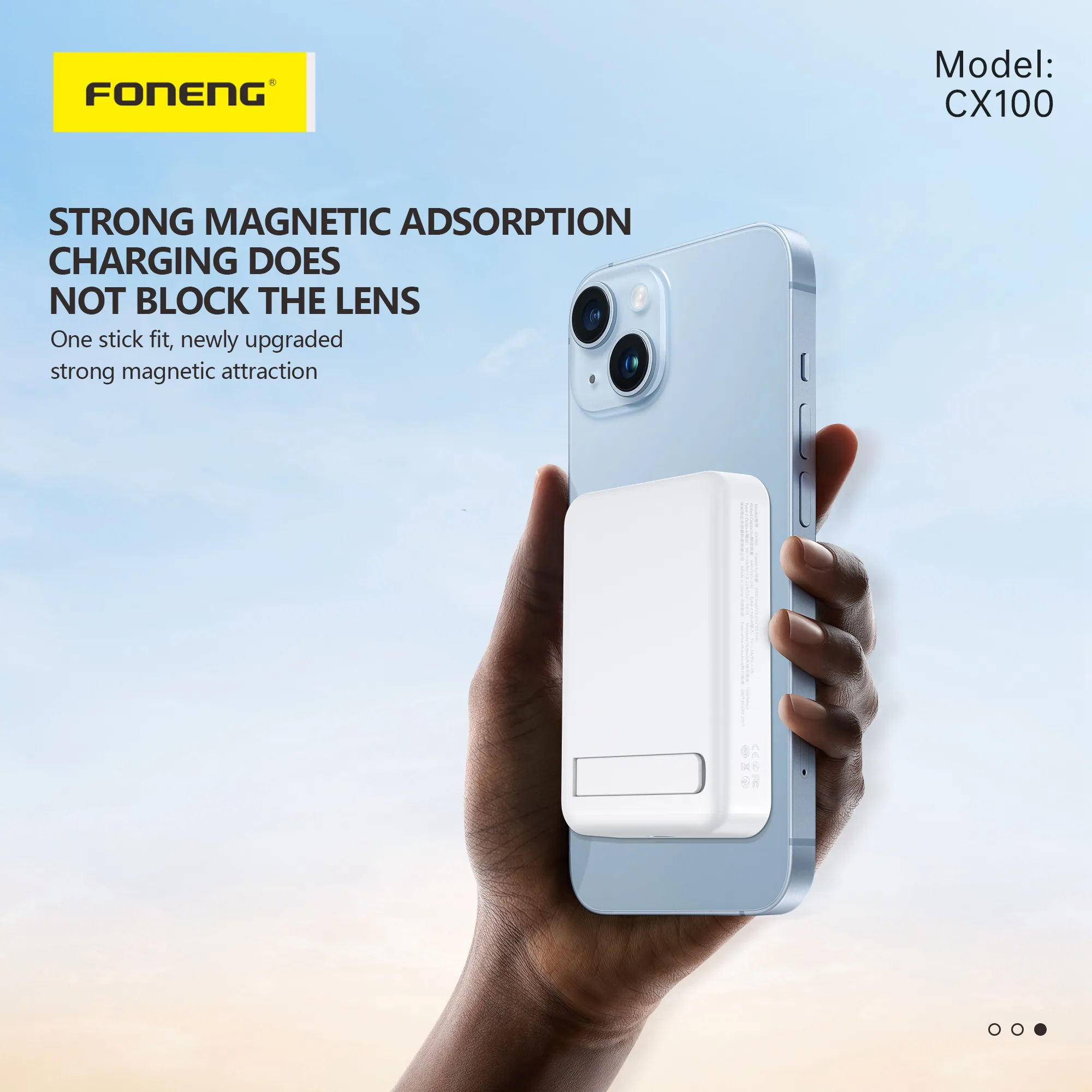 Foneng 10000mAh Magnetic Wireless Power Bank CX100 (15W) for Sale in Pakistan