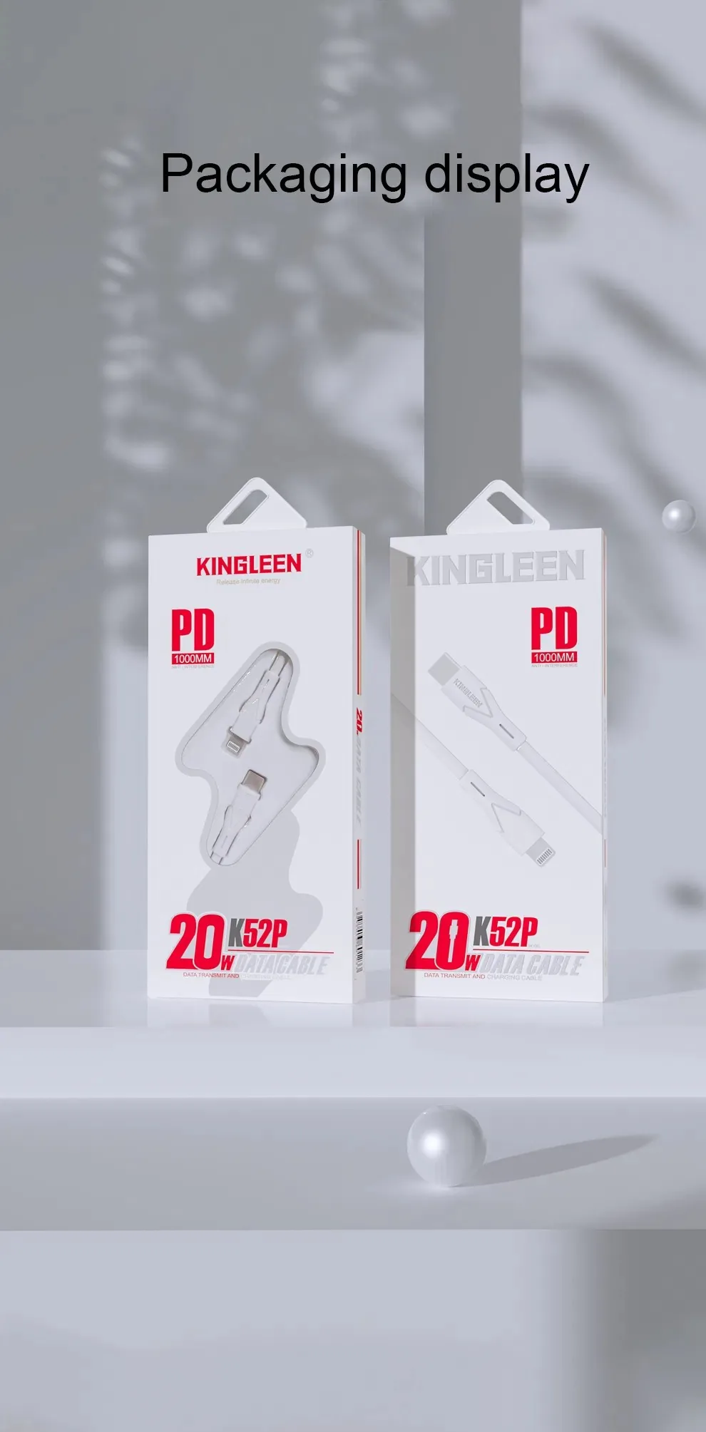 KINGLEEN TYPE C TO IPHONE PD 20W DATA CABLE K52P for Sale in Pakistan