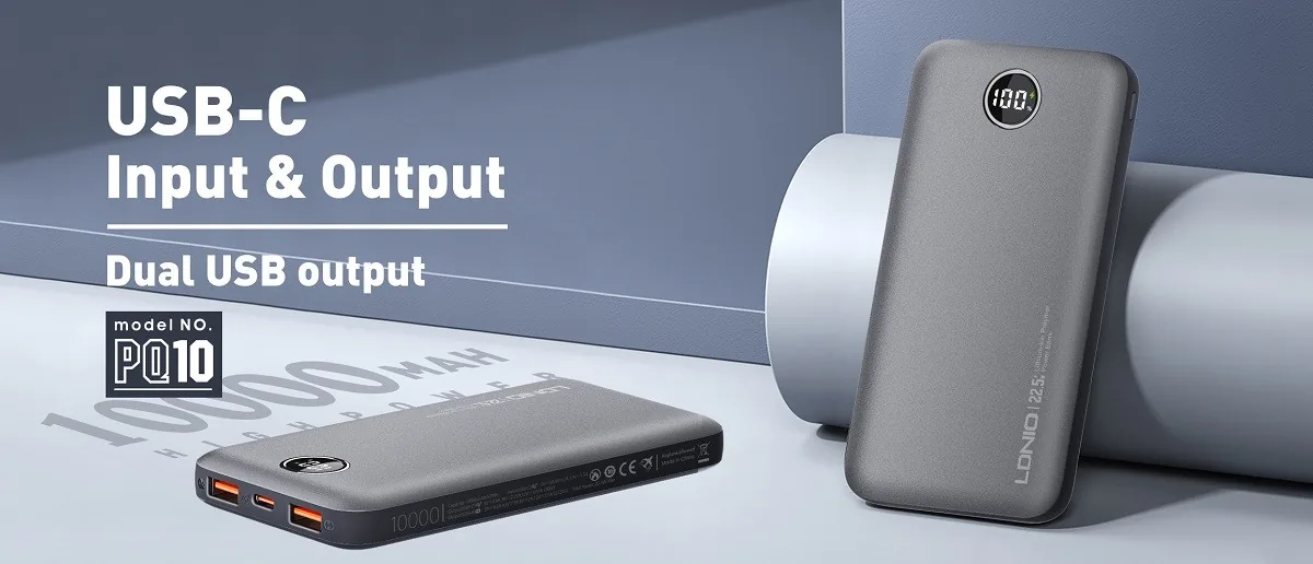 LDNIO 10000mAh Ultra Slim Led Digital Display Power Bank PQ10 for Sale in Pakistan