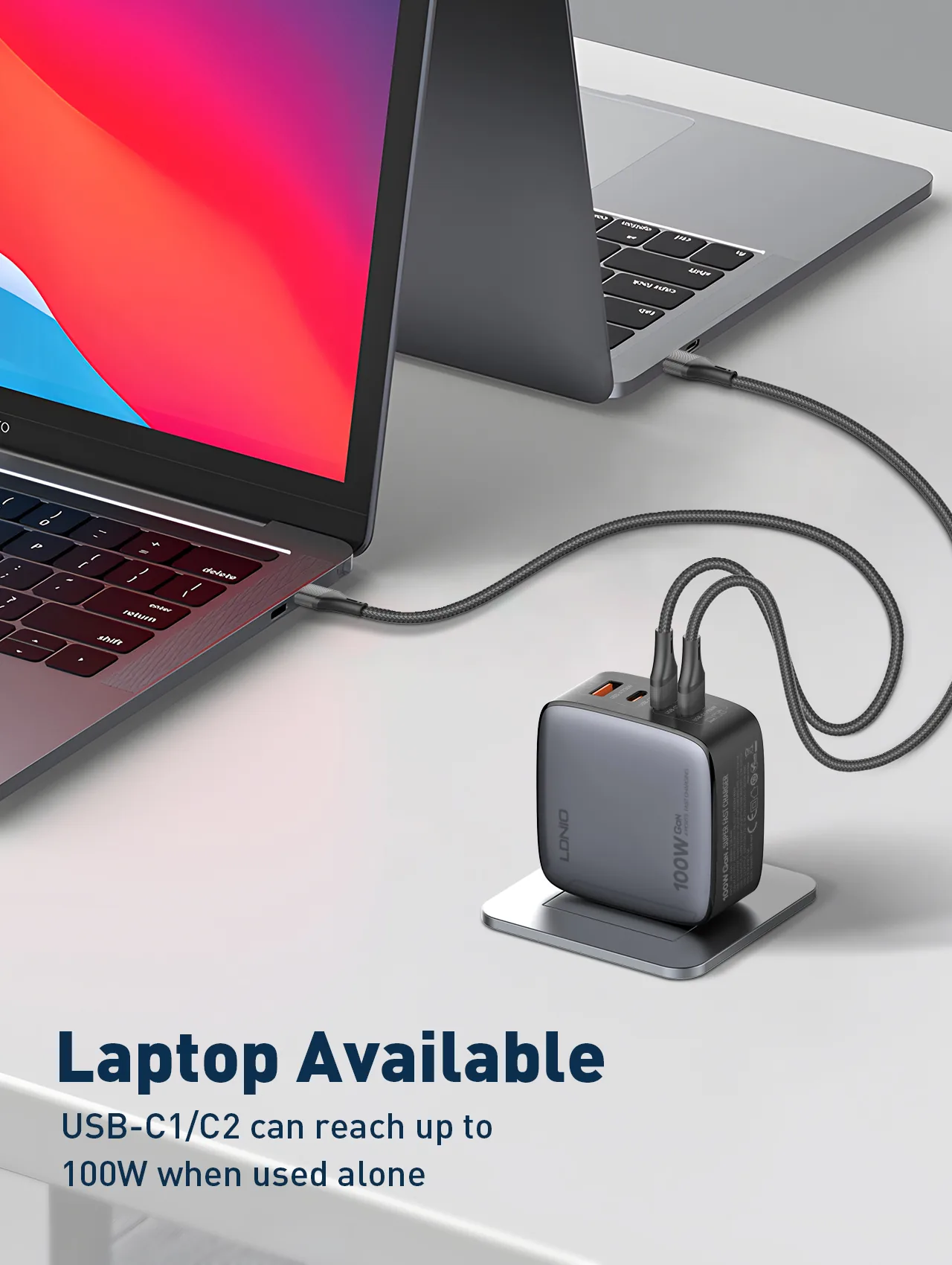 LDNIO 100W GaN Super Fast Charger Q408 for Sale in Pakistan