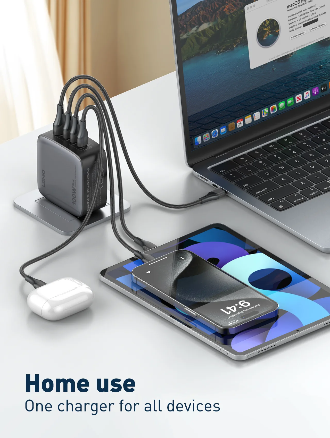 LDNIO 100W GaN Super Fast Charger Q408 for Sale in Pakistan