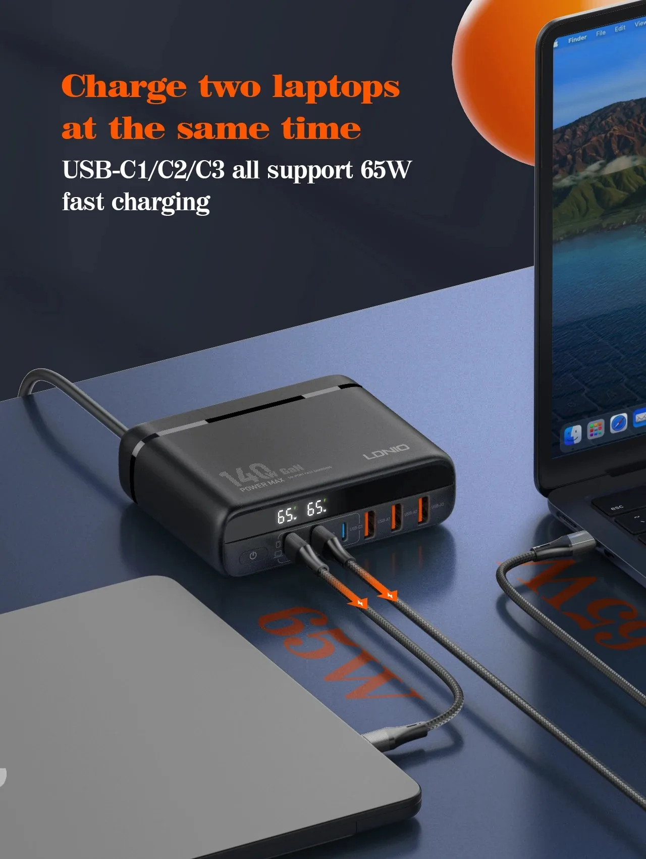 LDNIO 140W GaN Super Fast Desktop Charger A6140C for Sale in Pakistan