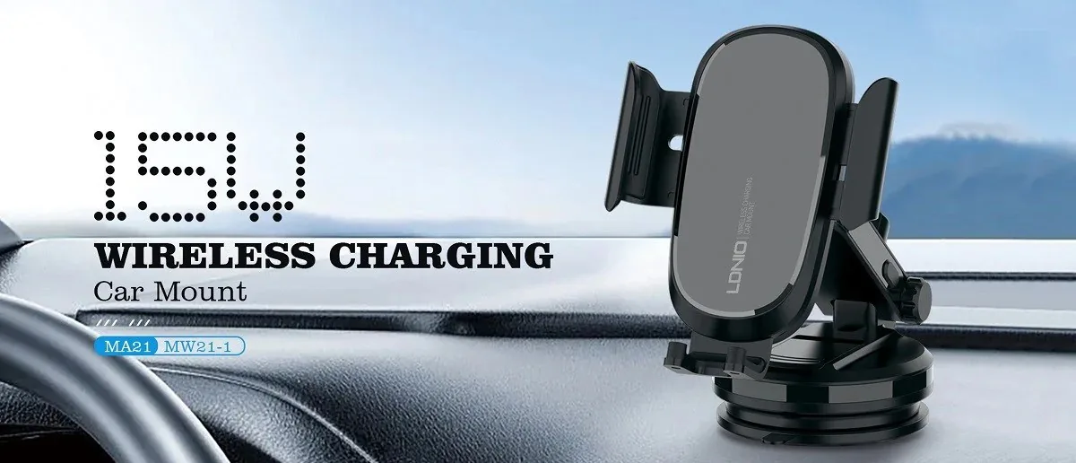 LDNIO 15W Wireless Charging Car Holder MW21 -1 for Sale in Pakistan