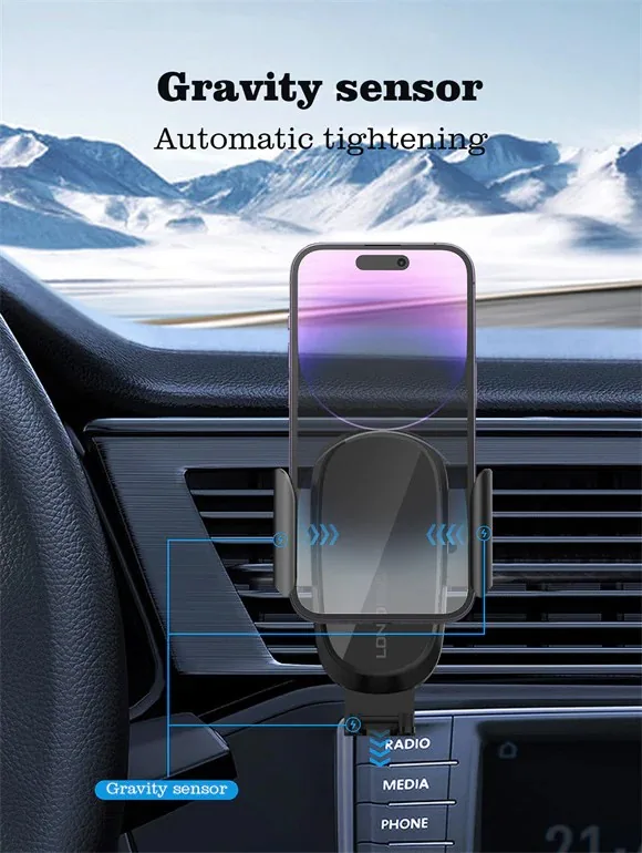 LDNIO 15W Wireless Charging Car Holder MW21 -1 for Sale in Pakistan