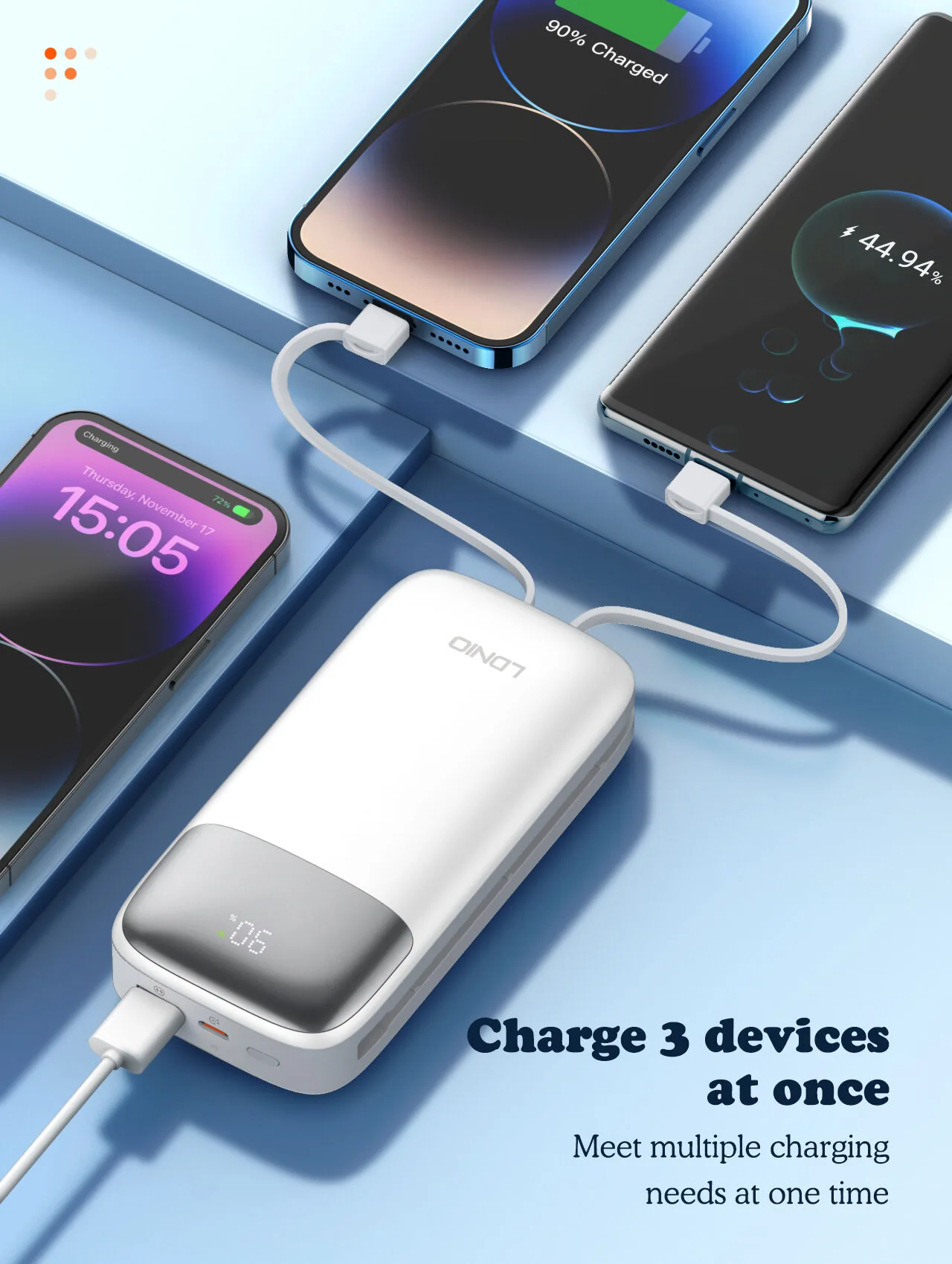 LDNIO 20000mAh 22.5W Fast Charging Power Bank PQ20 for Sale in Pakistan