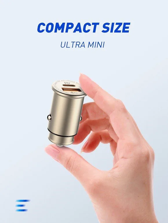 LDNIO 30W Ultra Mini Zinc Alloy Shell Car Charger C506Q for Sale in Pakistan