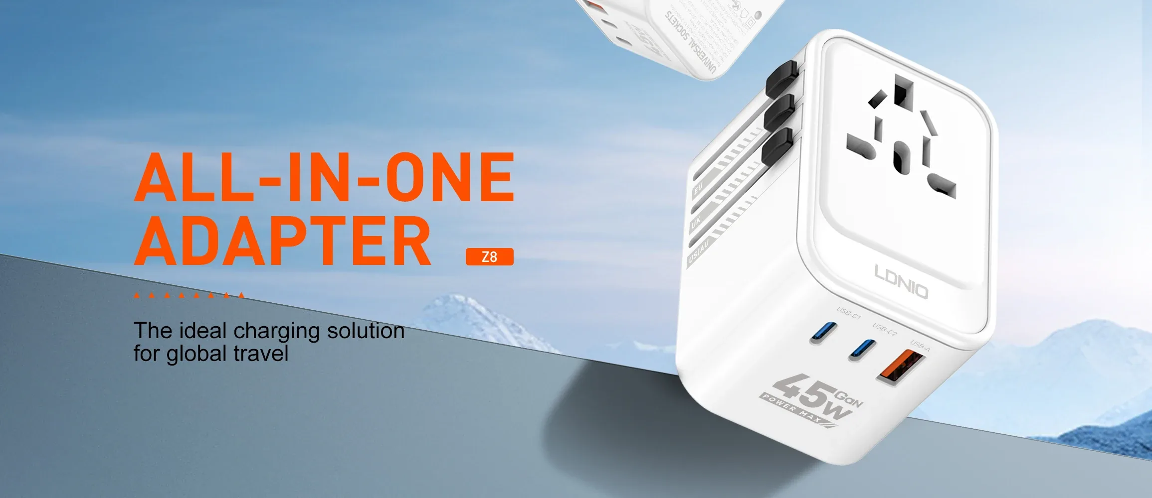 Ldnio 45W GaN Travel Adapter Z8 for Sale in Pakistan