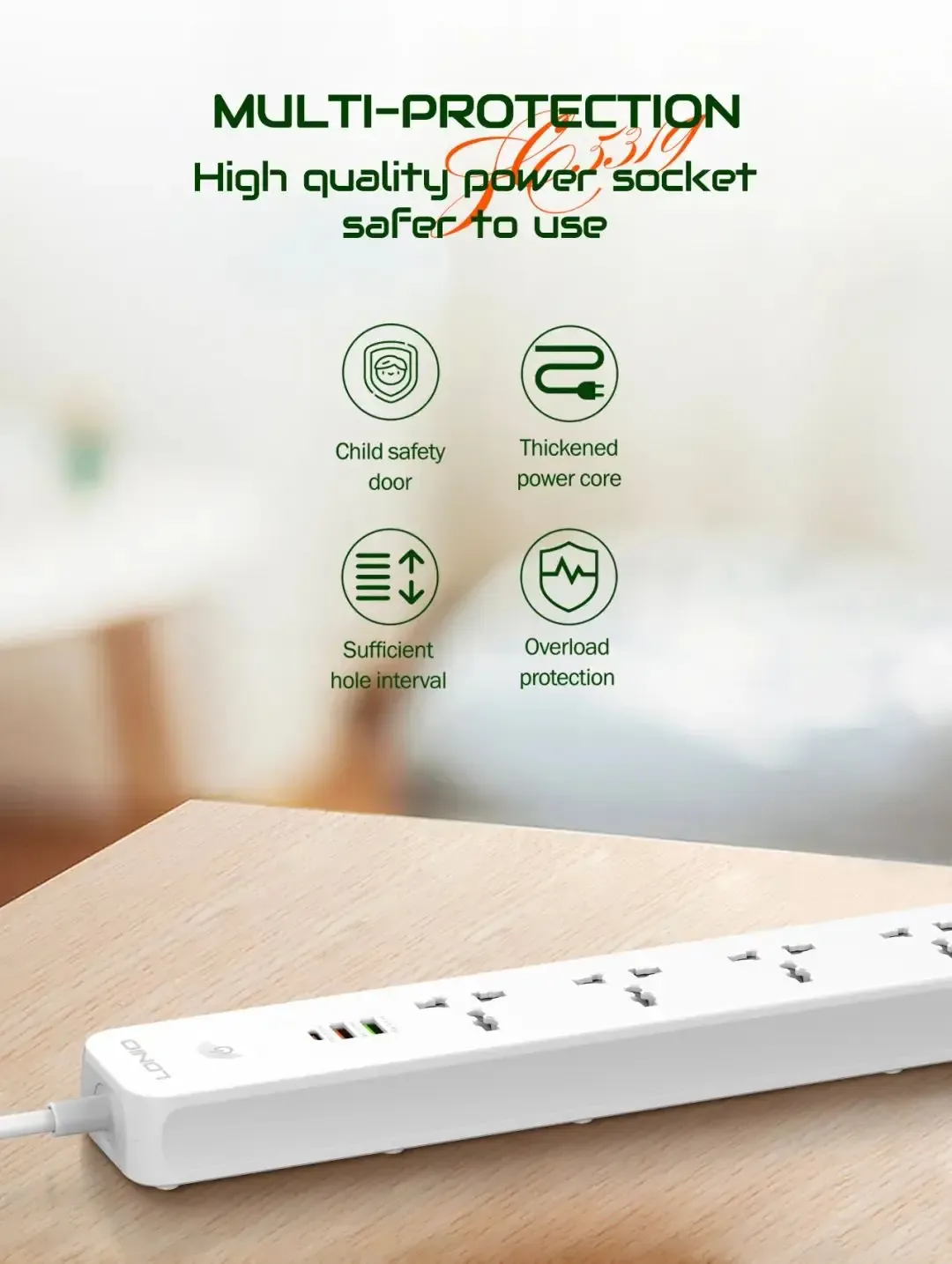 LDNIO Defender Series Power Extension SC5319 for Sale in Pakistan